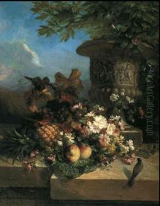 Stilleben Mit Steinvase by Emile-Henri Brunner-Lacoste