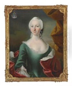 Portrait Of Anna Margrethe Benzon by Andreas Pedersen Bruenniche