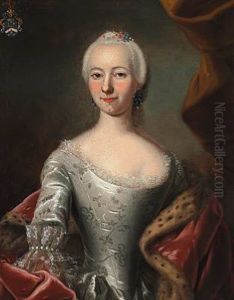 Portrait Of Margrethe Benzon, Married To Captain Teilmann, In An Evening Dress