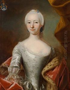 Portrait Of Margrethe Benzon In An Evening Dress