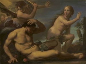 The Expulsion Of Adam And Eve by Girolamo Brusaferro