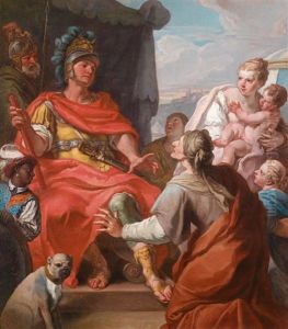 Coriolans Frau Volumnia Und Seine Mutter Veturia Flehen Ihn An, Rom Zu Verschonen
