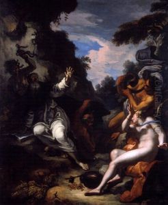Die Versuchung Des Hl. Antonius by Girolamo Brusaferro