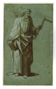 Der Apostel Thomas In Ganzer Figur by Domenico (del Riccio) Brusasorci