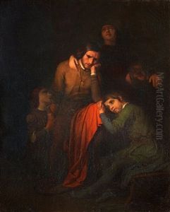 Ugolino With His Children And Grandchildren In Hunger Tower by Gustaf Henrik Brusewitz