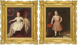 Maria Och Hennes Syster Hilda - Barnportratt (pair)
