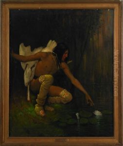 The Indian And The Lily by George de Forest Brush