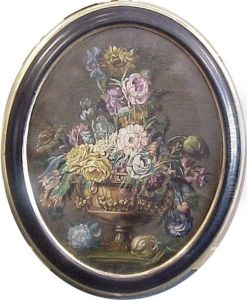 Flowers In A Gold Footed Bowl by Paul Theodor van Bruessel