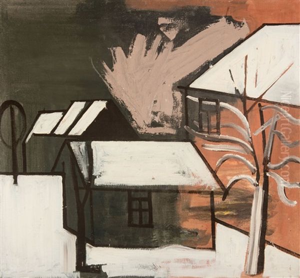 Houses In The Snow (ca. 1950) - view 1