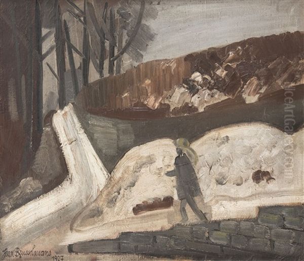 Winter Landscape With Young Girl (1927) - view 1