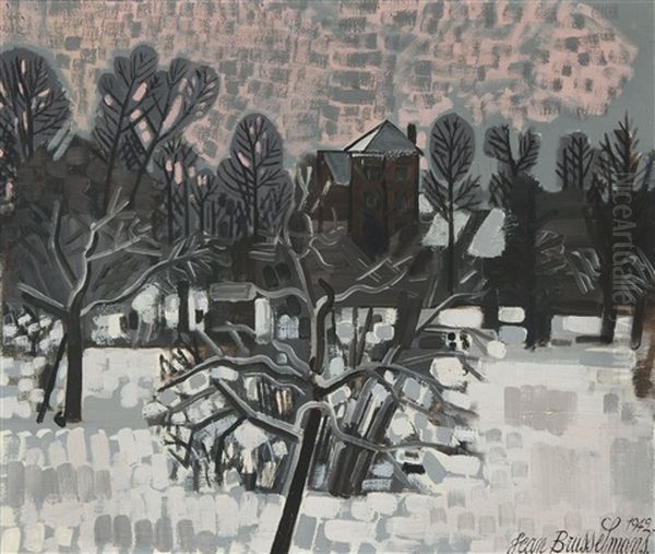 Snow Covered Garden, Dilbeek - view 1