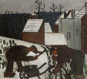 L'homme A La Pioche - Hiver by Jean Brusselmans