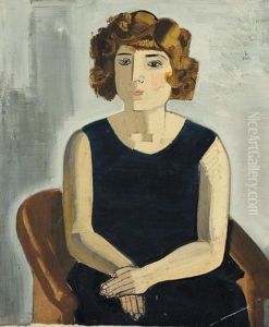 Portrait D'une Jeune Fille (portrait De Christiane Decoeur, Niece Du Peintre) by Jean Brusselmans