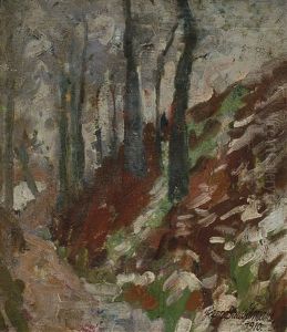 De Holle Weg - Sentier En Foret by Jean Brusselmans