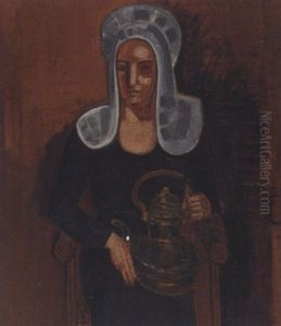 Femme A La Bouilloire - Vrouw Met Waterketel by Jean Brusselmans