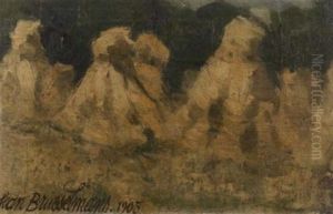 Haystacks by Jean Brusselmans