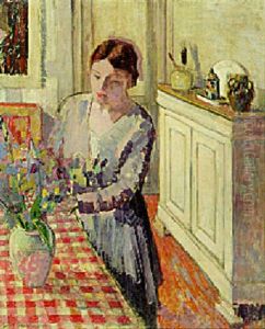 A Young Woman In An Interior by Jean Brusselmans