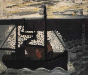 La Barque De Peche Noire - Zwarte Vissersboot by Jean Brusselmans