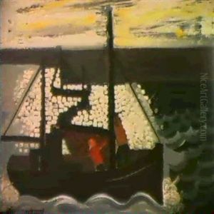 Zwarte Visserssloep. Barque De Peche Noire. Zwarte Visserssloep. Barque De Peche Noire.