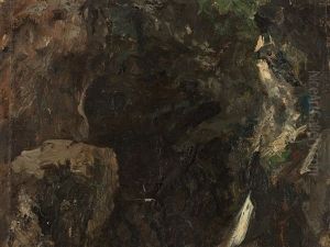 Waterfall by Ferdinand Brutt