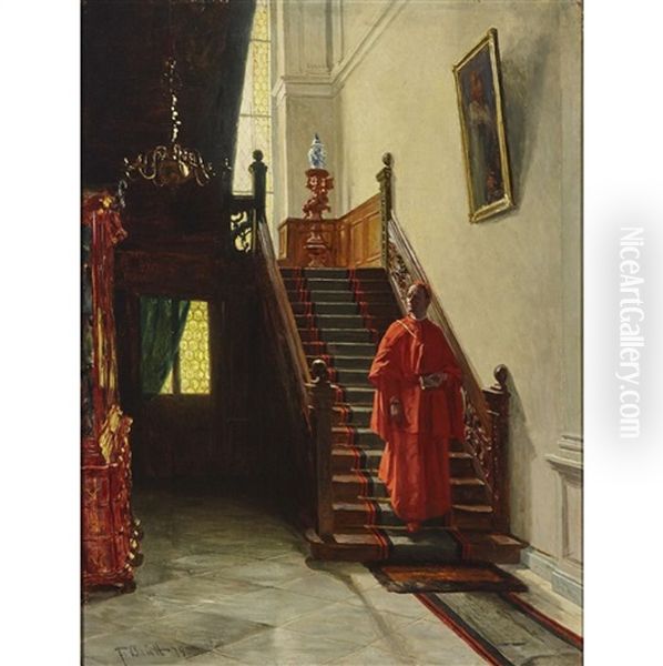 Cardinal Descending Stairs - view 1
