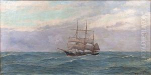 Dreimastbark Auf Hoher See by Hans de Bruycker