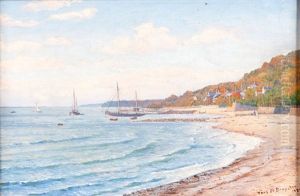 Am Elbstrand Bei Blankenese by Hans de Bruycker