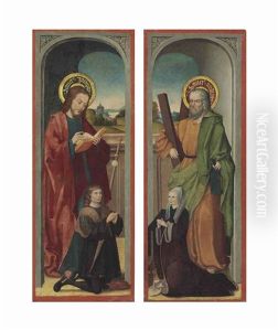 Saint James With A Male Donor; Saint Andrew With A Female Donor (pair) by Bartholomaeus Bruyn the Elder