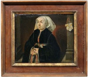 Bildnis Eines Herren Hinter Einer Brustung (+ Bildnis Einer Frau; Pair) by Bartholomaeus Bruyn the Elder