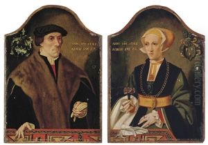 Portrait Of Goeddert Hittorp (+ Portrait Of Gertrud Hittorp; Pair) by Bartholomaeus Bruyn the Elder