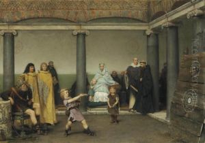 The Education Of The Children Of Clotilde And Clovis by Sir Lawrence Alma-Tadema