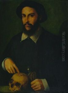 Portrait Of A Gentleman With A Skull