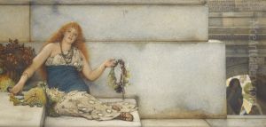 The Garland Seller by Sir Lawrence Alma-Tadema