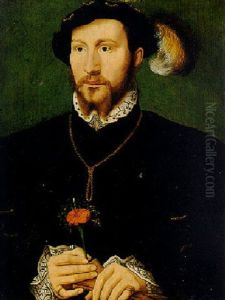 Portrait Of A Man Holding A Carnation