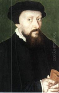 Portrait Of A Gentleman Holding Gloves