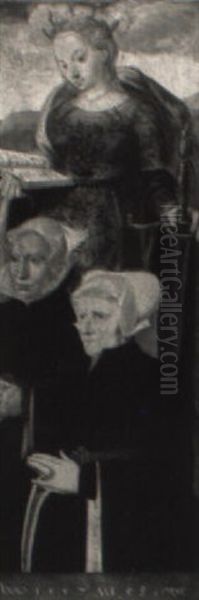 Saint Catherine With Two Female Donors (the Right Wing Of A Triptych) - view 1
