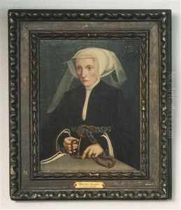 Portrait Of A Lady Holding A Rosary by Bartholomaeus (Barthel) Bruyn the Younger