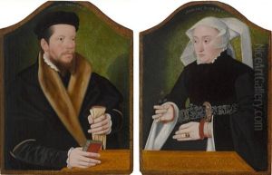 Bildnisse Eines Burgerlichen Ehepaares (pair) by Bartholomaeus (Barthel) Bruyn the Younger