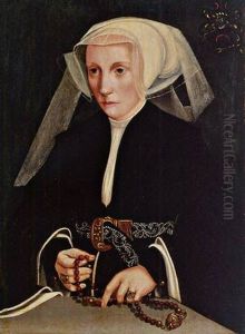 Portrait Of A Lady Holding A Rosary