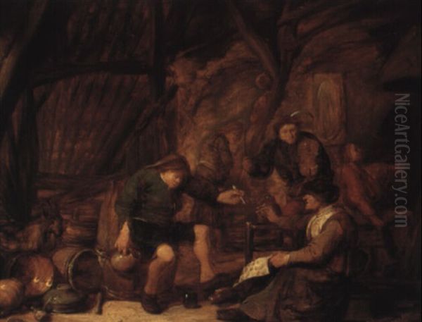 Peasants Carousing In A Tavern - view 1