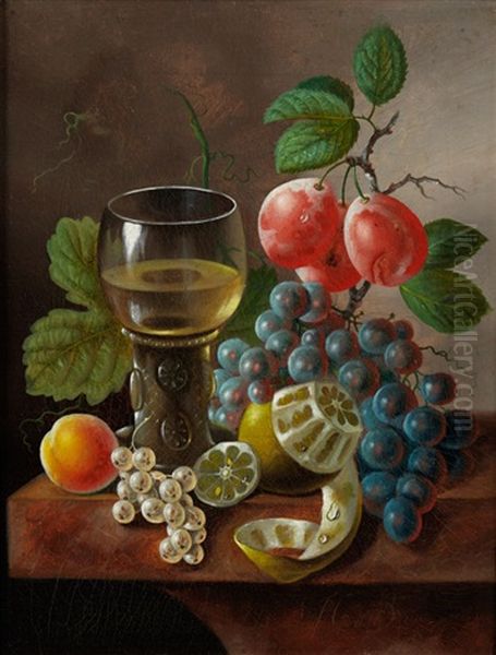 Stillleben Mit Fruchten Und Weinglas - view 1