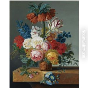 A Flower Still Life by Johannes Cornelis de Bruyn