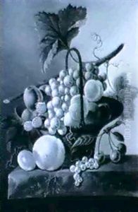 Corbeille De Fruits Posee Sur Un Entablement by Johannes Cornelis de Bruyn
