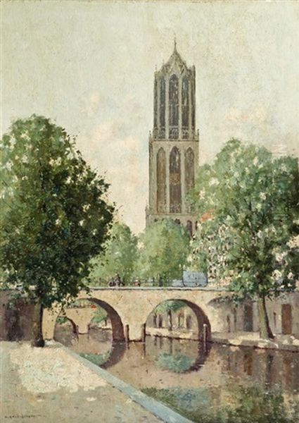 Grachtenansicht In Utrecht Mit Blick Auf Den Dom - view 1