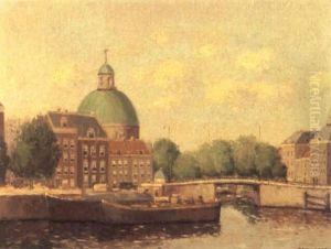 Canal Scene by Nicolaas Bruynesteyn