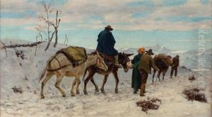 Travelers On A Road, Winter