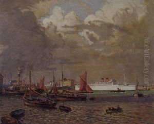 Storm Clouds Over Tilbury by Charles David Jones Bryant