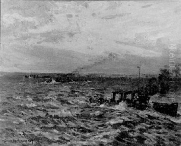 Destroyers Patrolling Off The English Coast - view 1
