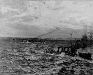 Destroyers Patrolling Off The English Coast