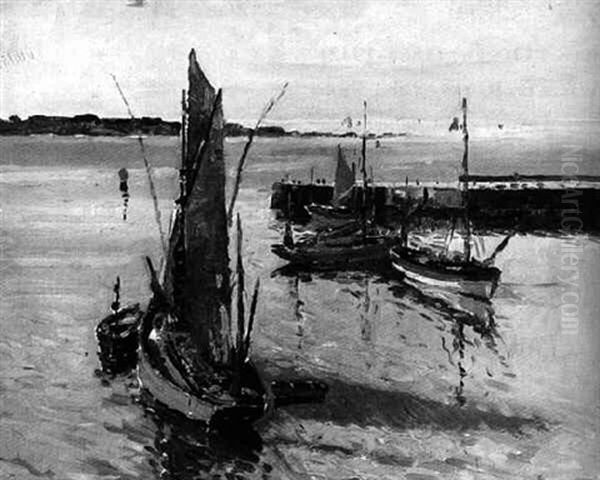 Fishing Smacks At Their Moorings - view 1